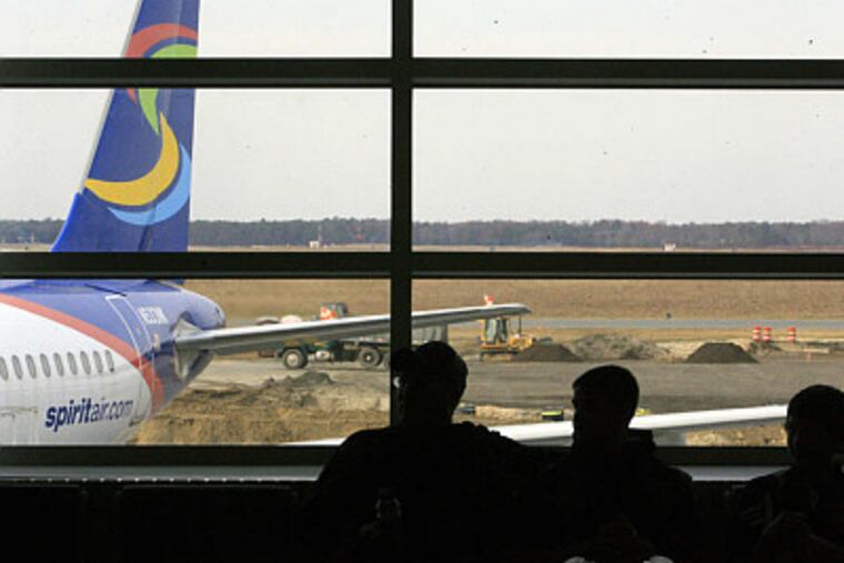 The Spirit Airlines lounge at Atlantic City International Airport.