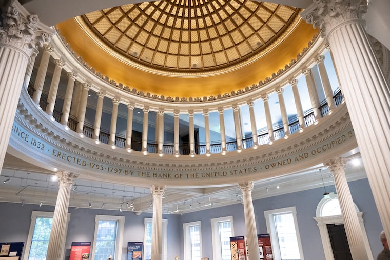 The rotunda inside the First Bank of the United States is pictured on Monday, June 29, 2026 in Philadelphia.