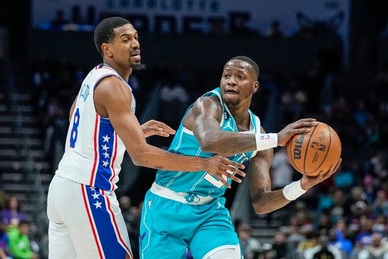 The Sixers and guard De'Anthony Melton (left) are in the midst of a stretch that includes five games in seven nights.