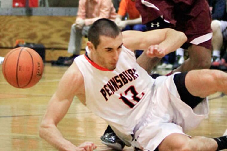 Despite an elbow injury in the second quarter, Kieran Bolger was Pennsbury's leading scorer. (Elizabeth V. Robertson/Staff Photographer)