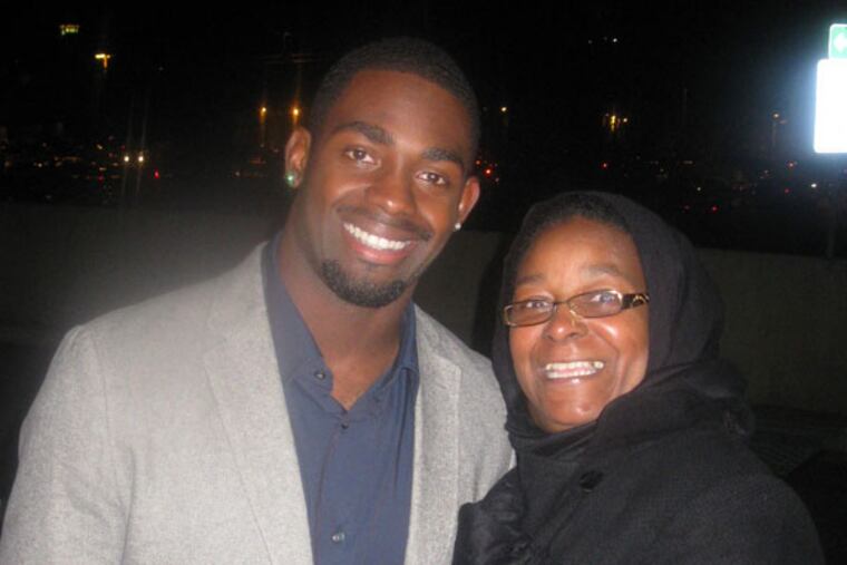 Eagles wide receiver Arrelious Benn and his mother, Denise. (Contributed photo)