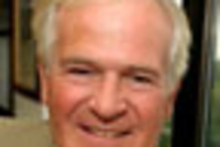 HASK14 A RAH 73895 8/8/2005 Photo by Rose Howerter - Norristown, Aug. 8, 2005 - James R. Matthews, (cq), 56, chairman of the Montgomery County Commissioners, was in his office, Monday afternoon, Aug. 8, 2005, at One Montgomery Plaza, in Norristown, across the street from the Montgomery County Courthouse which can be seen from the window of his 8th floor office. Matthews said one project he was working on is the completion of the county trail system. - Photo by Rose Howerter 1 /1