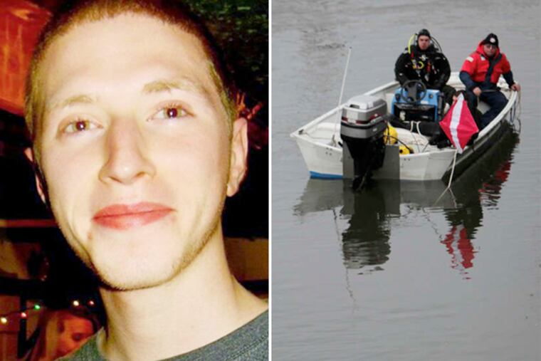 The body of missing college student Shane Montgomery (left), was recovered from the Schuylkill River in Manayunk, not far from the pub where he was partying the night of Thanksgiving Eve, 2014.