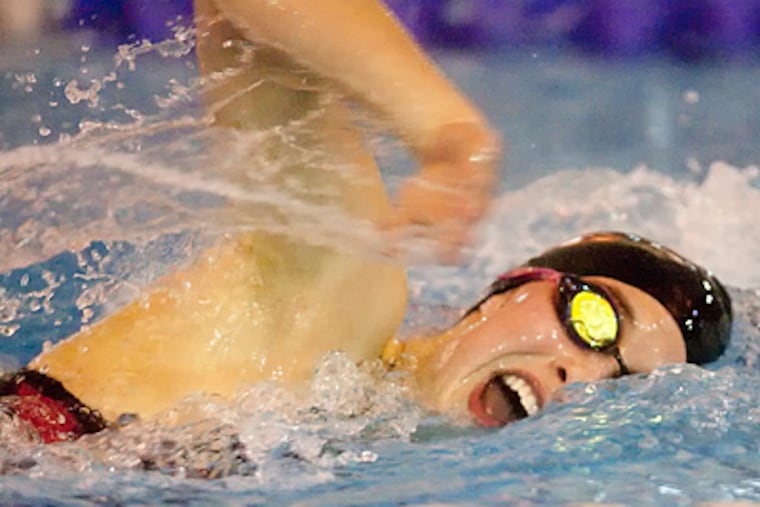 In the SJ Non Pubulic B swimming finals, Catherine Kolaski swims the 200 free style event for Haddonfield.( Ed Hille / Staff Photographer)