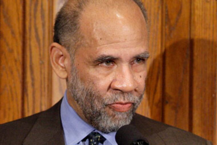 FILE - This file photo of May 13, 2009 shows NAACP Legal Defense Fund President and Director John Payton during a NAACP Legal Defense and Educational Fund luncheon at the National Press Club in Washington. Payton died on Thursday, March 22, 2012 after a brief illness. He was 65.(AP Photo/Alex Brandon, File)