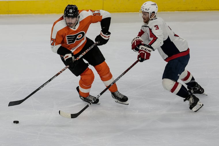 Flyers forward Zack MacEwen has had a nice season this year both in terms of playing with toughness and chipping in on the offensive end.