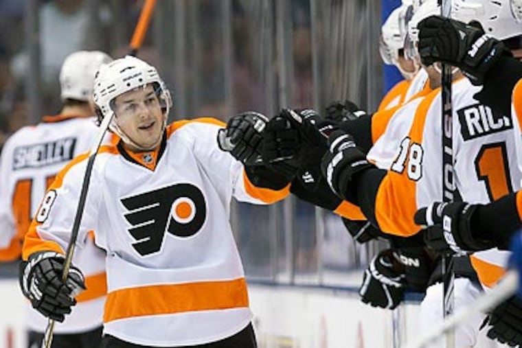 Danny Briere scored two goals to up his season total to 16. (Frank Gunn/AP, The Canadian Press)