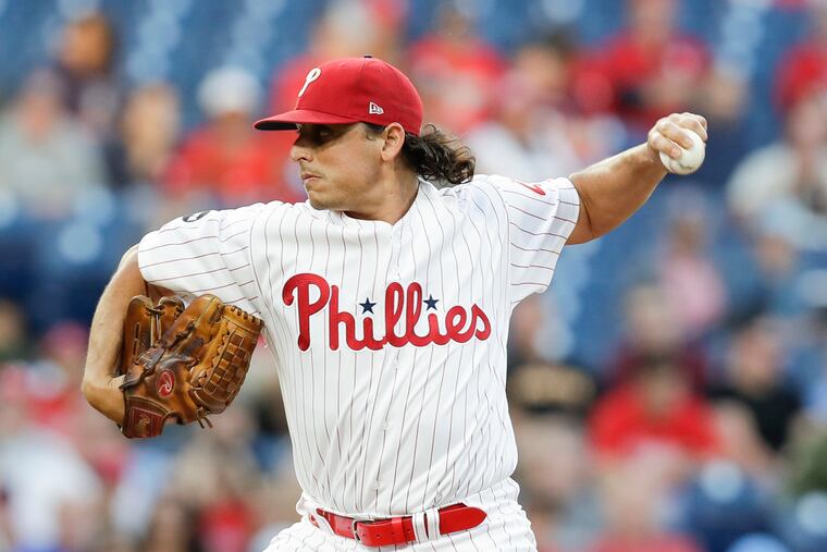 Phillies pitcher Jason Vargas throws the baseball against the Pittsburgh Pirates on Monday, August 26, 2019 in Philadelphia.