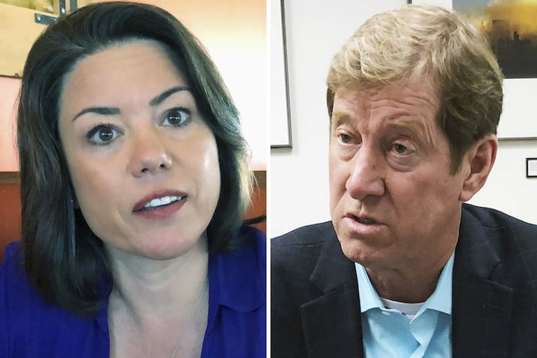 Republican incumbent U.S. Rep. Jason Lewis (right) lost his Minnesota seat to Democrat Angie Craig.