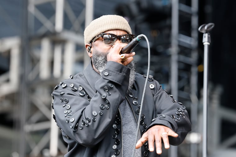 Black Thought of The Roots performs during the J. Period Live Mixtape performance on the Fairmount Park Stage during day two of the Roots Picnic 2025 at the Mann Center on Sunday, June 1, 2025.