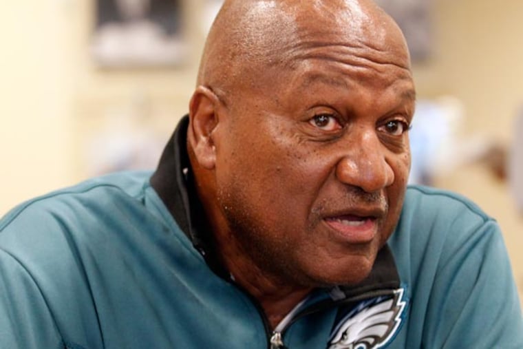 Eagles tight ends coach Ted Williams meets with the media at the NovaCare Complex in South Philadelphia on Thursday, May 23, 2013. (Yong Kim/Staff Photographer)