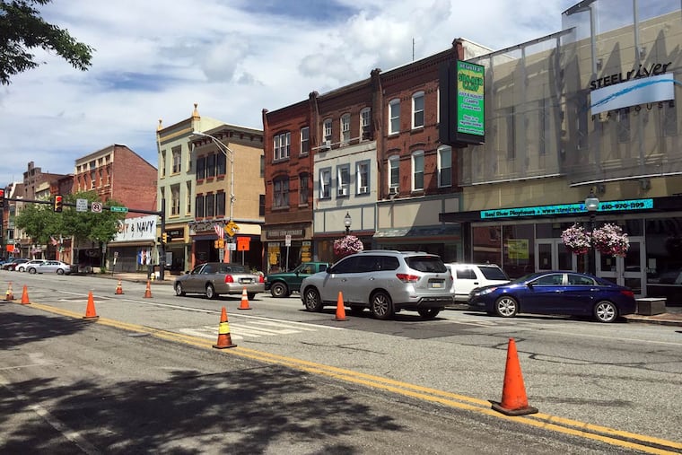 Along High Street in Pottstown.