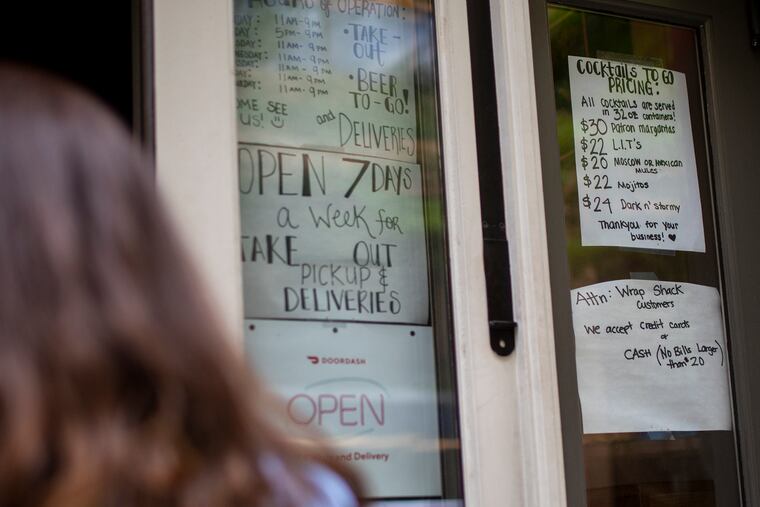 Wrap Shack, on 11th Street in Center City, is weathering the coronavirus shutdowns by selling takeout and delivery food as well as cocktails to go. The early closings because of curfew have eaten into its dinner business.