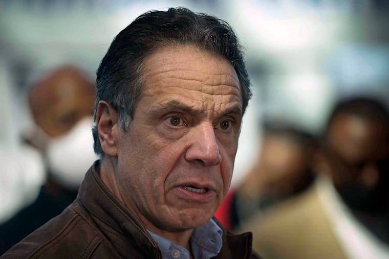 This March 8 photo shows New York Gov. Andrew Cuomo.