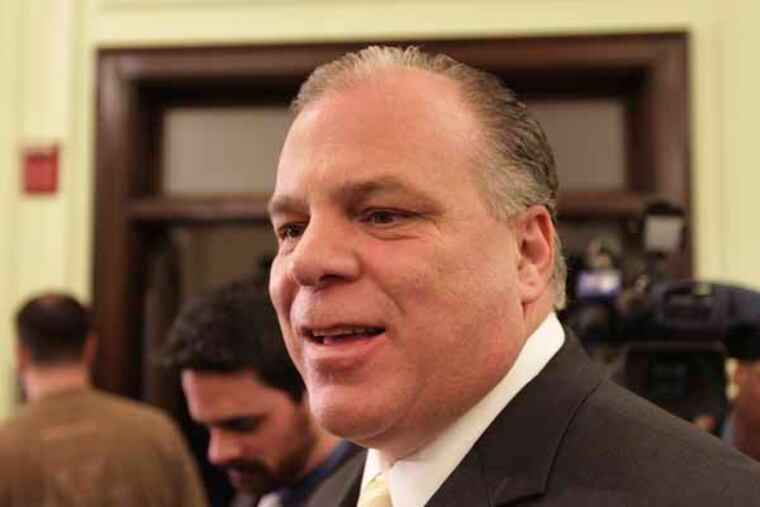 Senate President Steve Sweeney speaks after a press conference announcing a marriage equality bill at the Statehouse in Trenton. 1/9/12 John O'Boyle/The Star-Ledger