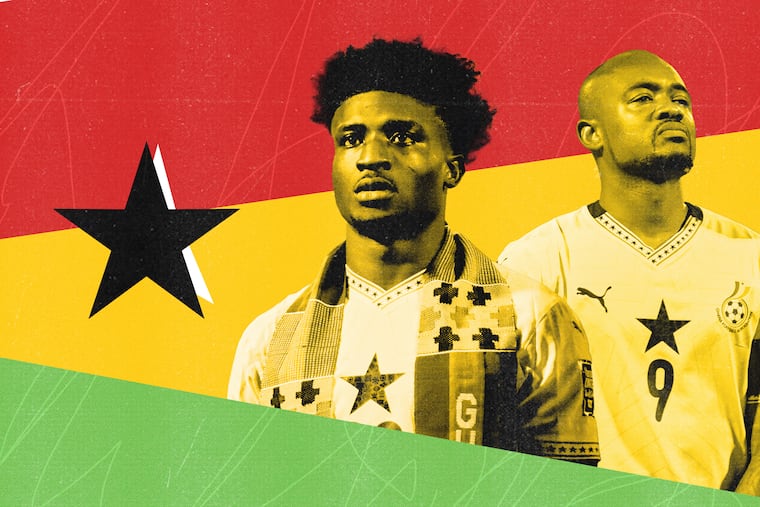 Mohammed Kudus (left) and Jordan Ayew are key stars in Ghana's goal of emerging from a grueling group in this summer's World Cup.