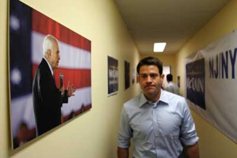 Republican presidential hopeful John McCain is counting on Sen. Bill Baroni to deliver New Jersey for him even though the state has voted Democratic for decades.