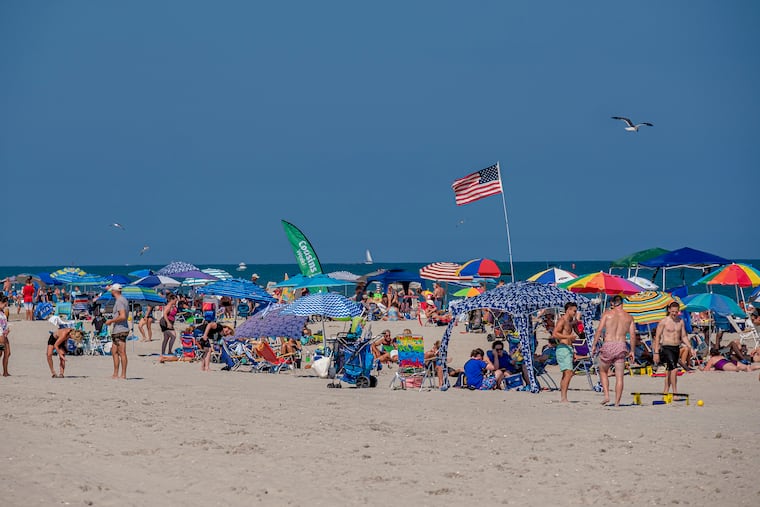 Beach scenes in Avalon, N.J. on August 9, 2020.