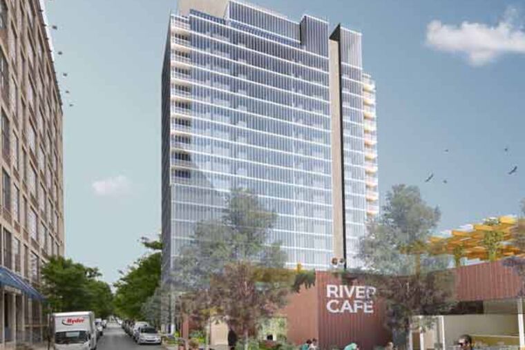 The design of One Riverside, a 21-story high-rise coming to 25th and Locust Streets. (Cecil Baker + Partner)