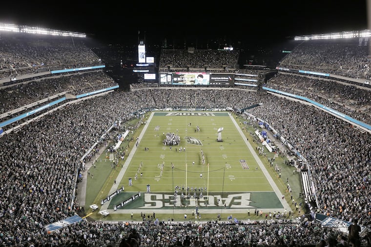 Ceremonies before the Atlanta Falcons at Phila. Eagles NFL game at Lincoln Financial Field in Philadelphia, Pa. on September 6, 2018,