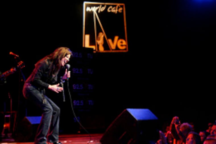 Martina McBride performs for WXTU listeners at the World Cafe Live. She made a quick getaway to Nashville for her daughters' basketball games.