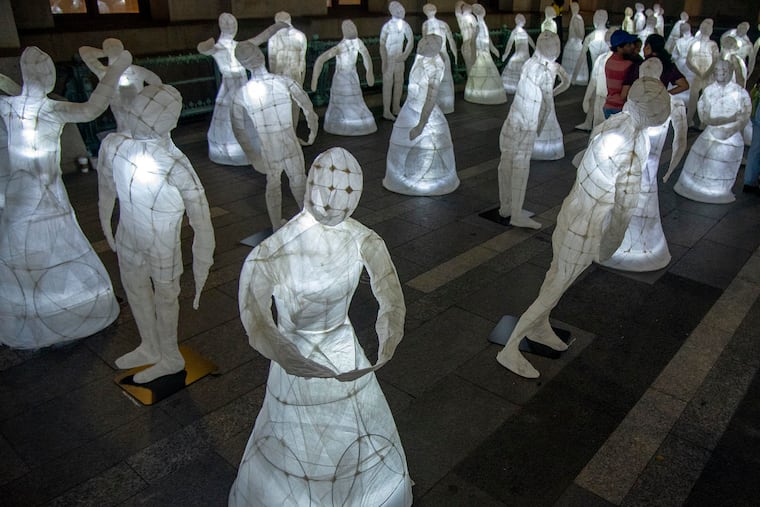 An exhibit outside Philadelphia City Hall on a September night brought awareness to suicide prevention and mental illness.