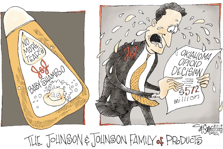 An Oklahoma judge ruled on Aug. 26 that drugmaker Johnson & Johnson must pay $572 million to Oklahoma for deceptively marketing painkillers and so contributing to the opioid crisis.