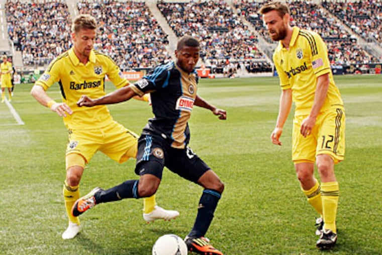 The Union edged the Columbus Crew, 1-0, when they met at PPL Park earlier this season. (Tom Mihalek/AP file photo)