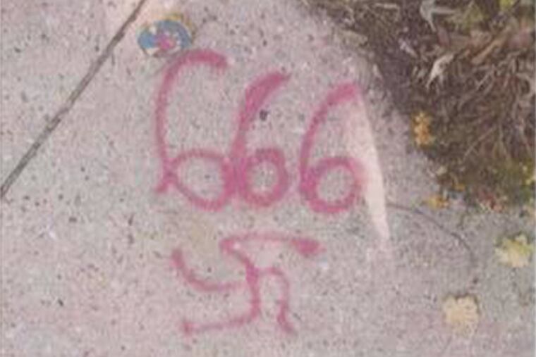 Racist graffiti and swastikas were found in Cinnaminson Township’s Palmyra section.