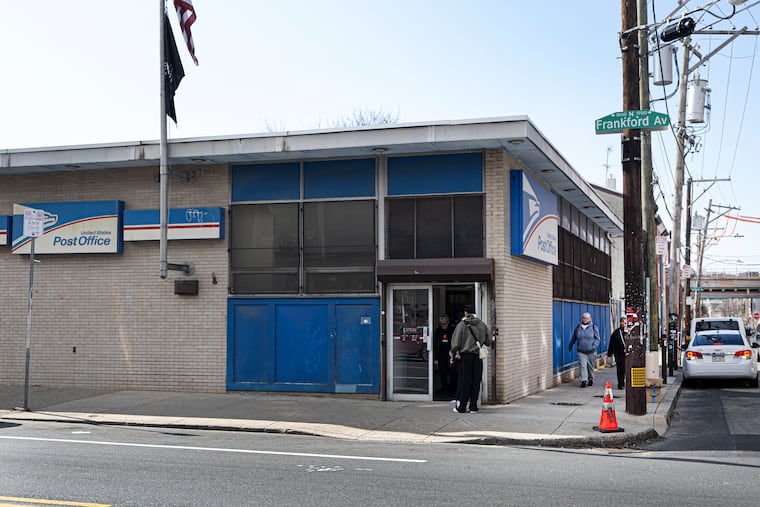 The post office at 1602 Frankford Ave. in Fishtown is shown on Thursday, March 19, 2026.
