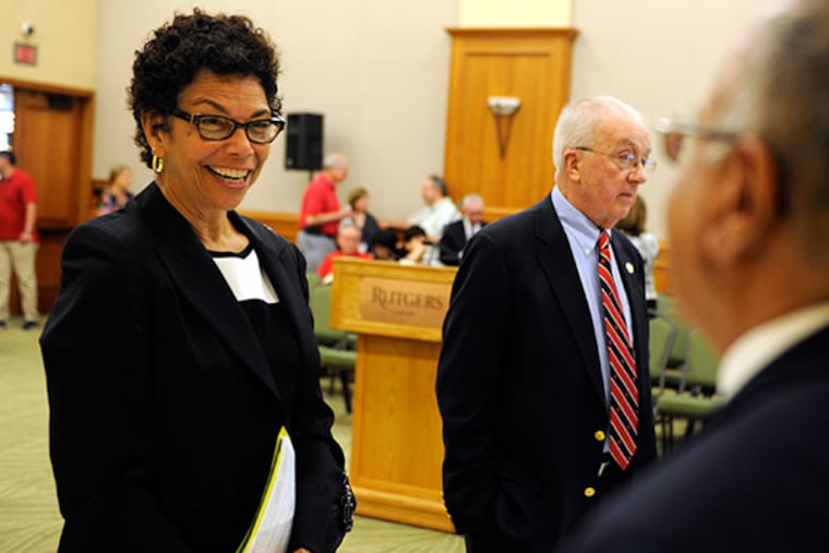 Phoebe Haddon, incoming chancellor of Rutgers–Camden makes her first public appearance at the Rutgers–Camden Board of Directors meeting June 4, 2014. ( TOM GRALISH / Staff Photographer )