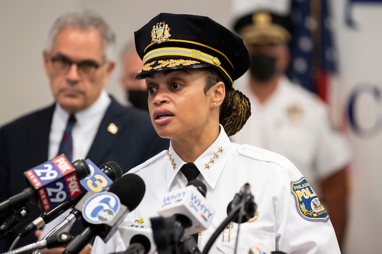 Police Commissioner Danielle Outlaw at an earlier press conference.
