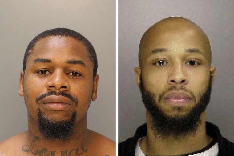 Anthony Campbell (right) surrendered Wednesday. Norman Bowen had been arrested Friday.