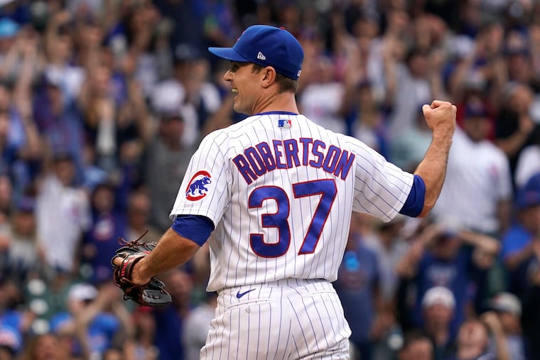 Reliever David Robertson celebrates after the Chicago Cubs defeated the New York Mets on July 17.