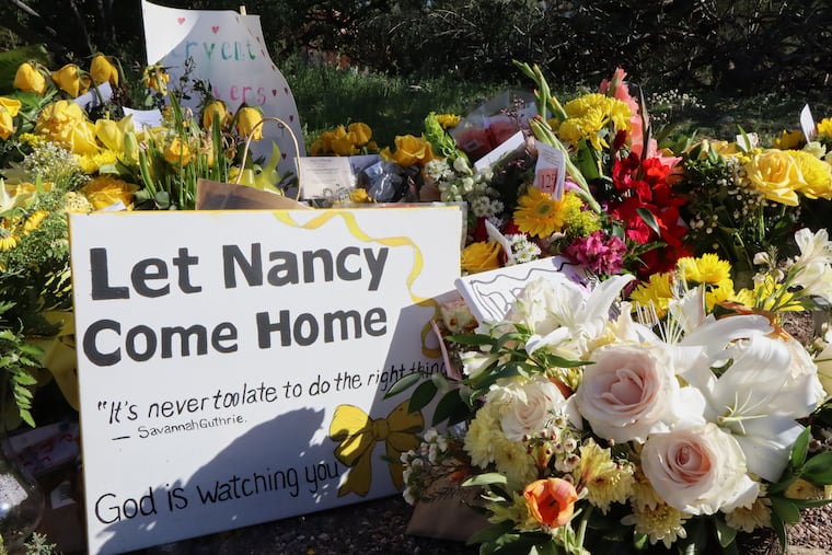 A memorial grows outside the Tucson, Ariz., home of Nancy Guthrie, the missing mother of "Today" show host Savannah Guthrie.
