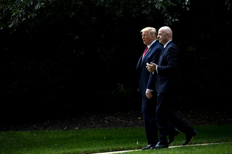 President Trump with Gianni Infantino, FIFA’s president, at the White House in 2019.
