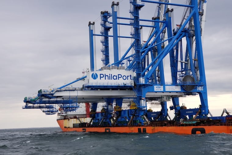 New gantry cranes for the Port of Philadelphia were shipped up the Delaware for installation at the Packer Avenue Terminal. Citizens Bank helped finance the installation for Holt Logistics Corp. with a $20 million credit. After a slow start for business borrowers in general, Citizens expects corporate lending will accelerate this year as companies benefit from lower U.S. income taxes