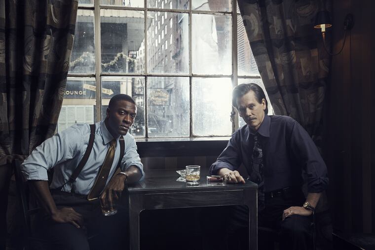 Aldis Hodge (left) and Kevin Bacon star in the Boston-set 1990s drama series "City on a Hill," which premieres June 16 on Showtime.