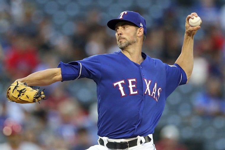The Phillies have talked to the Texas Rangers about trading for lefty Mike Minor.