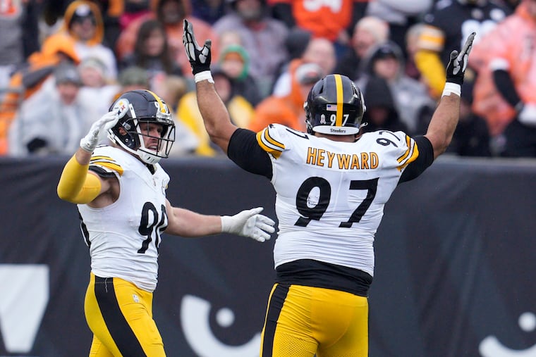 Cameron Heyward and T.J. Watt, left, lead a formidable Steelers defensive front.