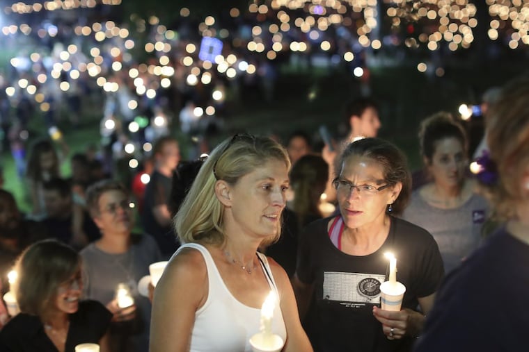 Thousands of University of Virginia students, faculty and local residents took part in a candlelight march against hate recently on campus.