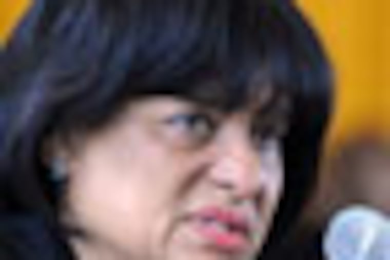 Councilwoman Janine Blackwell gives remarks at the funer of Charles W. Bowser, Esq. at Pinn Memorial Baptist Church. August 17, 2010 (Sarah J. Glover / Staff Photographer) EDITOR'S NOTE: BOWSER-H Bowser viewing and funeral.