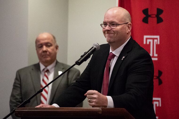 Rod Carey (right), new Temple football coach, has added to his staff.