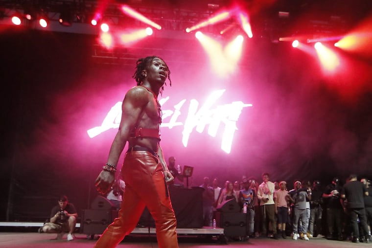 Symere Woods, known on stage as Lil Uzi Vert, performs during the 11th annual Roots Picnic at Festival Pier in Phila., Pa. on June 2, 2018.
