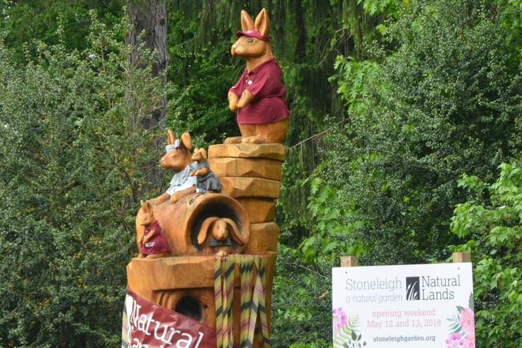 Stoneleigh gardens rabbit sculture