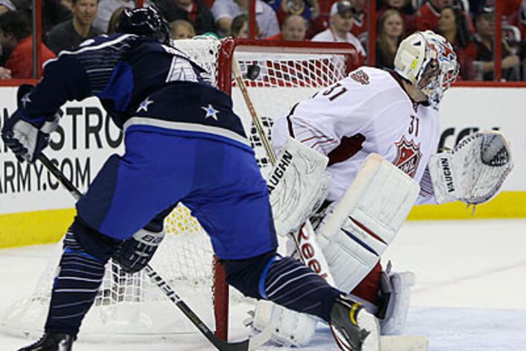 Danny Briere helped his team register the biggest comeback win in NHL All-Star Game history. (Gerry Broome/AP)