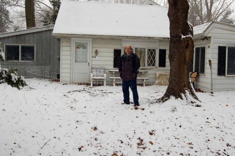 Jack Bleiman outside his Moorestown home. He applied for a HAMP mortgage modification last fall and still has not gotten an answer.