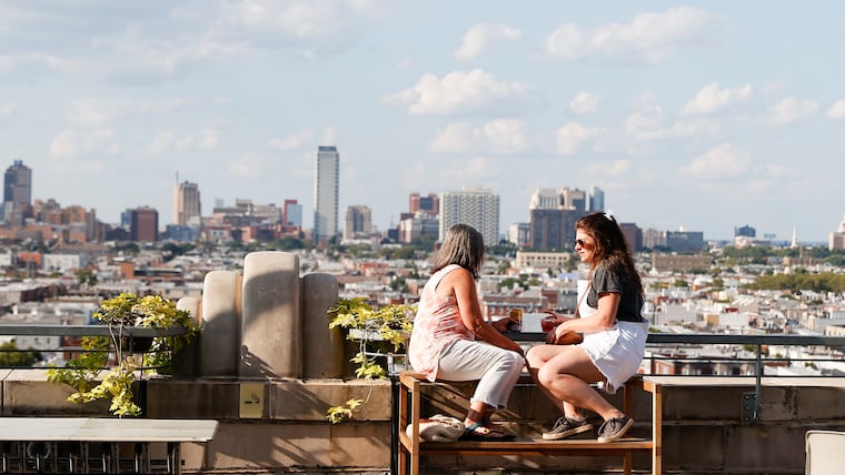 The view from the top of the Bok Building, which Scannapieco helped transform from an abandoned school into a vibrant makers space with 220+ tenants.