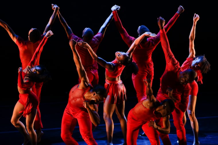 Philadanco dancers perform in "Conglomerate" on April 2019 at the Kimmel Center. The company has been awarded $200,000 in the newly announced William Penn/Mellon Foundation grants.