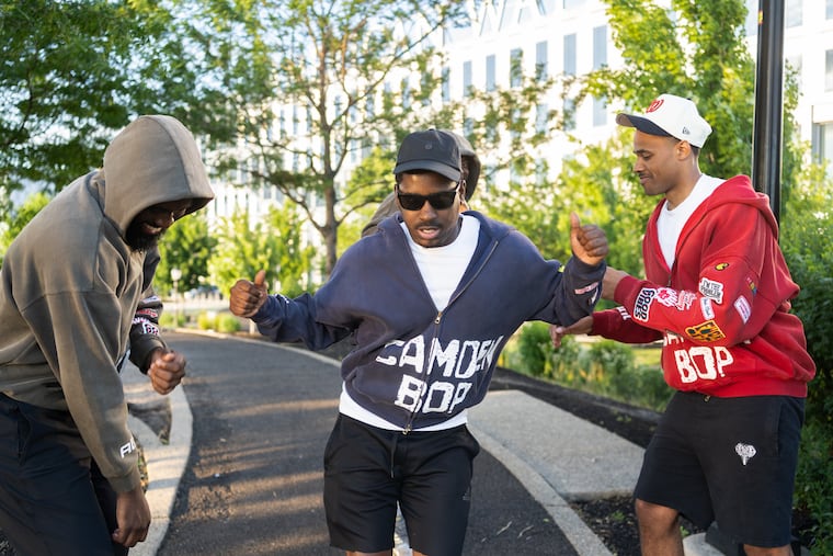 Dancer Rodney Barge Jr., a member of the Camden Bop Orignators, pictured doing the viral dance at the Camden Waterfront on June 8, 2026.